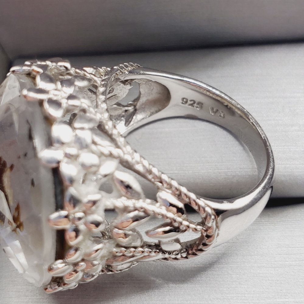 Silver Abalone Shell Ring - image 5